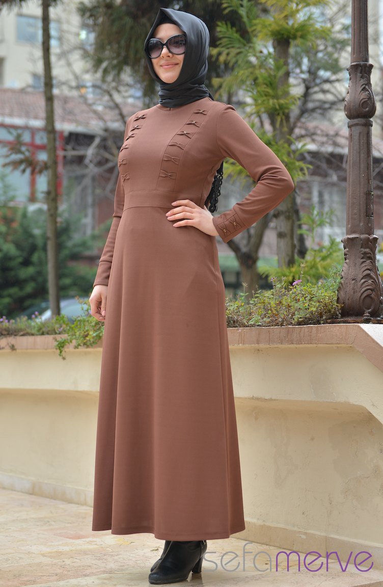 Famelin Elbise 4304-02 Camel