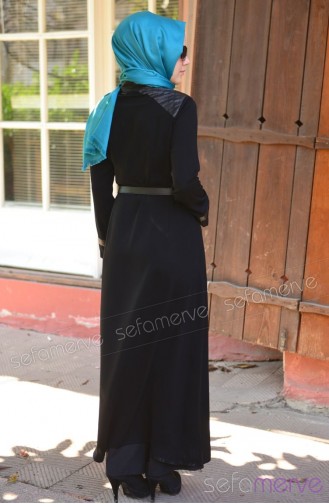 Damla Abaya 2087-01 Black 2087-01
