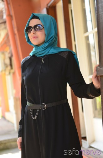 Damla Abaya 2087-01 Black 2087-01