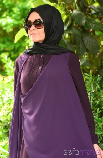 Filiz Yetim Skirt Overalls Set 8244-02 Purple 8244-02