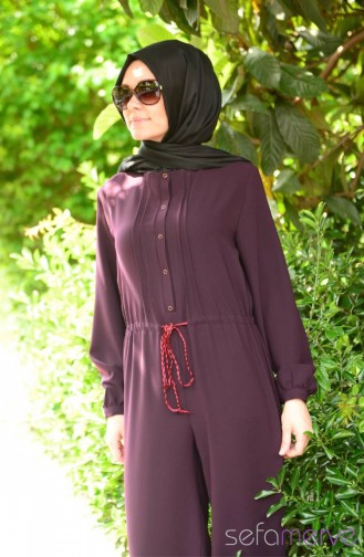 Filiz Yetim Skirt Overalls Set 8244-02 Purple 8244-02