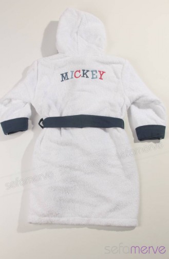 Disney Mickey Mouse Erkek Bornoz 1224 Beyaz