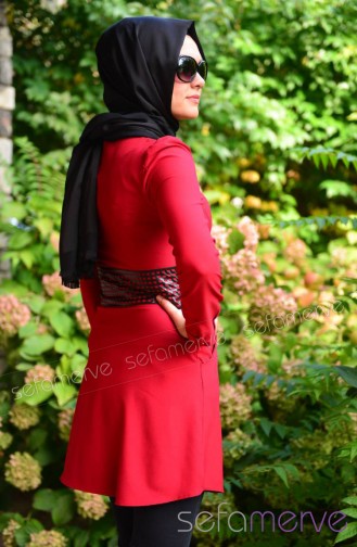 Sefamerve Kombin Tunik GLY 140234-06 Bordo
