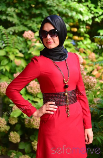 Sefamerve Kombin Tunik GLY 140234-06 Bordo