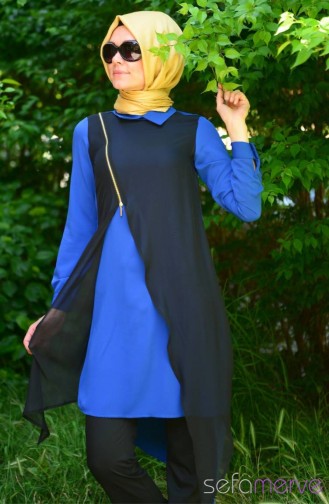 Hijab Tunic 2002-01 Saxon Blue 2002-01