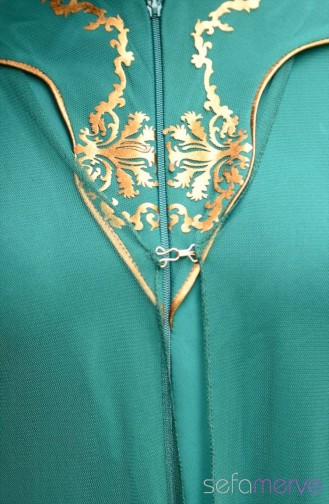 Green Abaya 7086-03