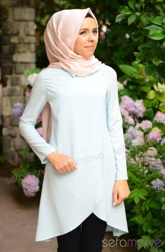 Tesettür Tunik Zernişan 4131-16 Açık Mavi
