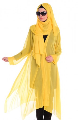 Ayşen Özen Şal Hırka Takım 5024-04 Sarı