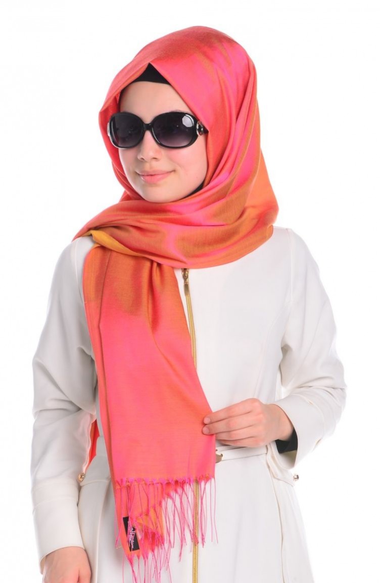 Sefamerve Ayla Şal 02 Sarı Pembe