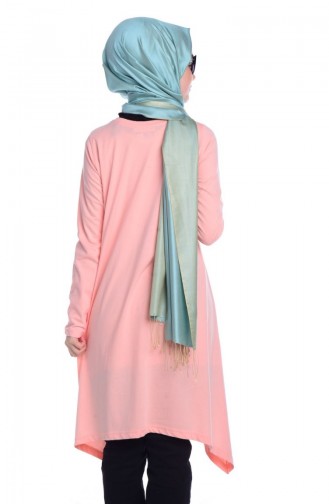 Tesettür Penye Tunik 5049-05 Somon