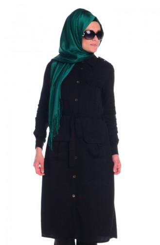 Esra Keküllüoğlu Tesettür Tunik 55089-06 Siyah