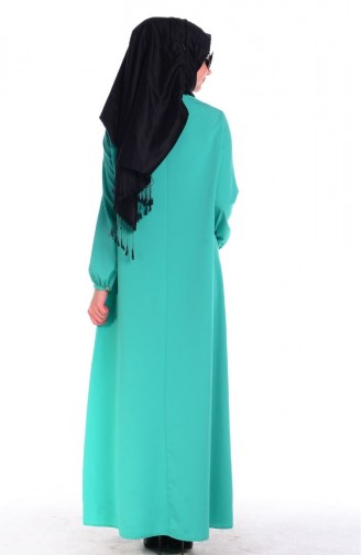 Robe Hijab Vert Clair 2154-08