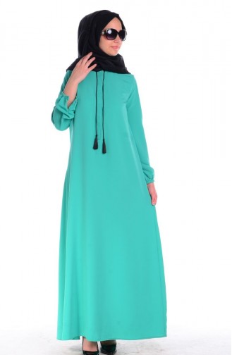 Robe Hijab Vert Clair 2154-08