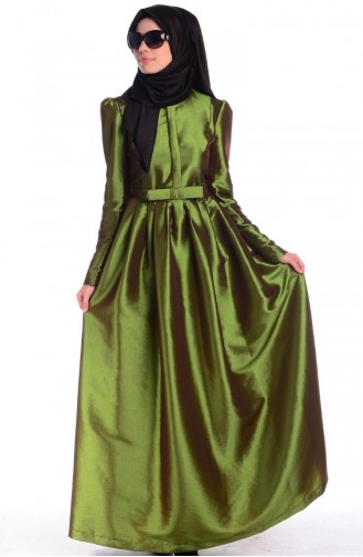 Green İslamitische Avondjurk 4164-05