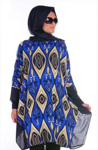 Tesettür Tunik WB 4738-01 Saks