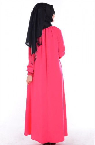 Pink Hijab Dress 8002-24