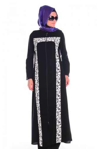 Sefamerve Abaya 00030-01 Schwarz 00030-01