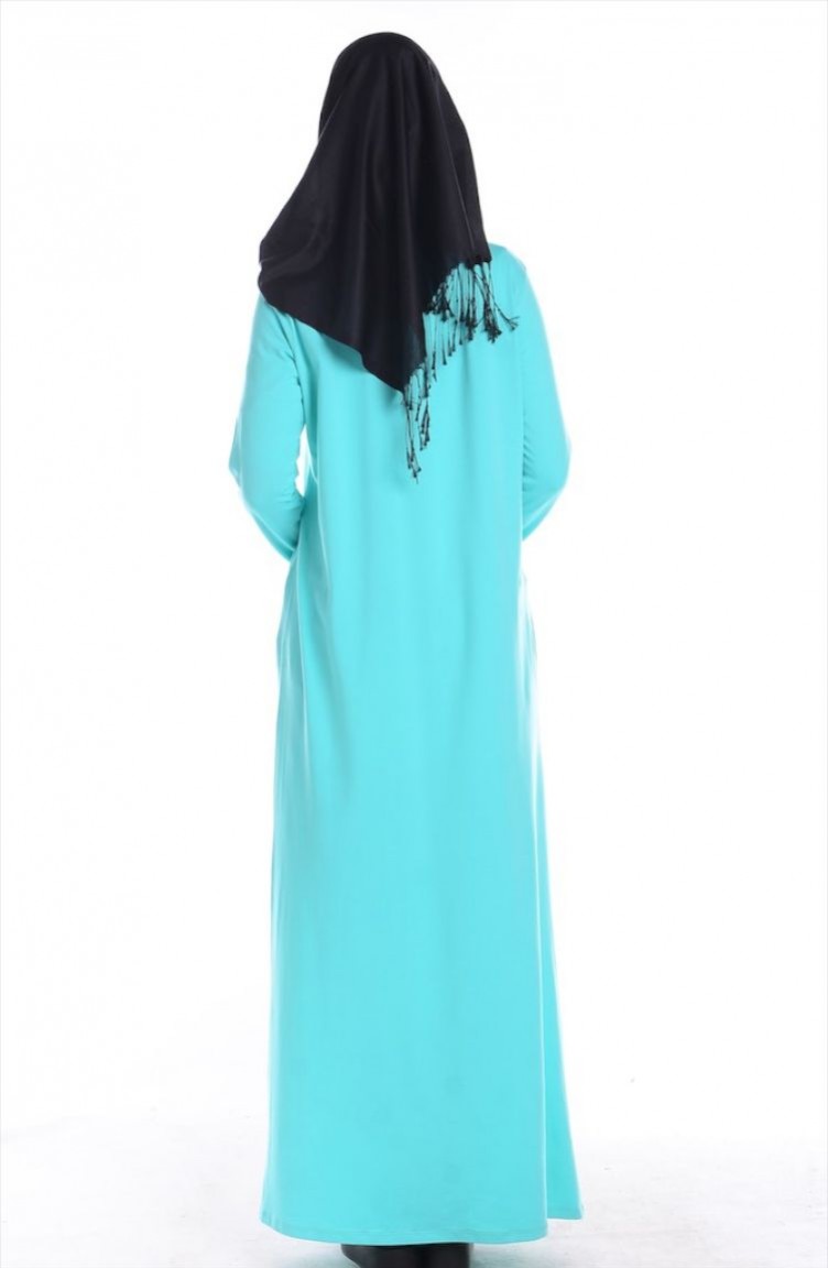 Mint Green Hijab Dress 397002 Sefamerve