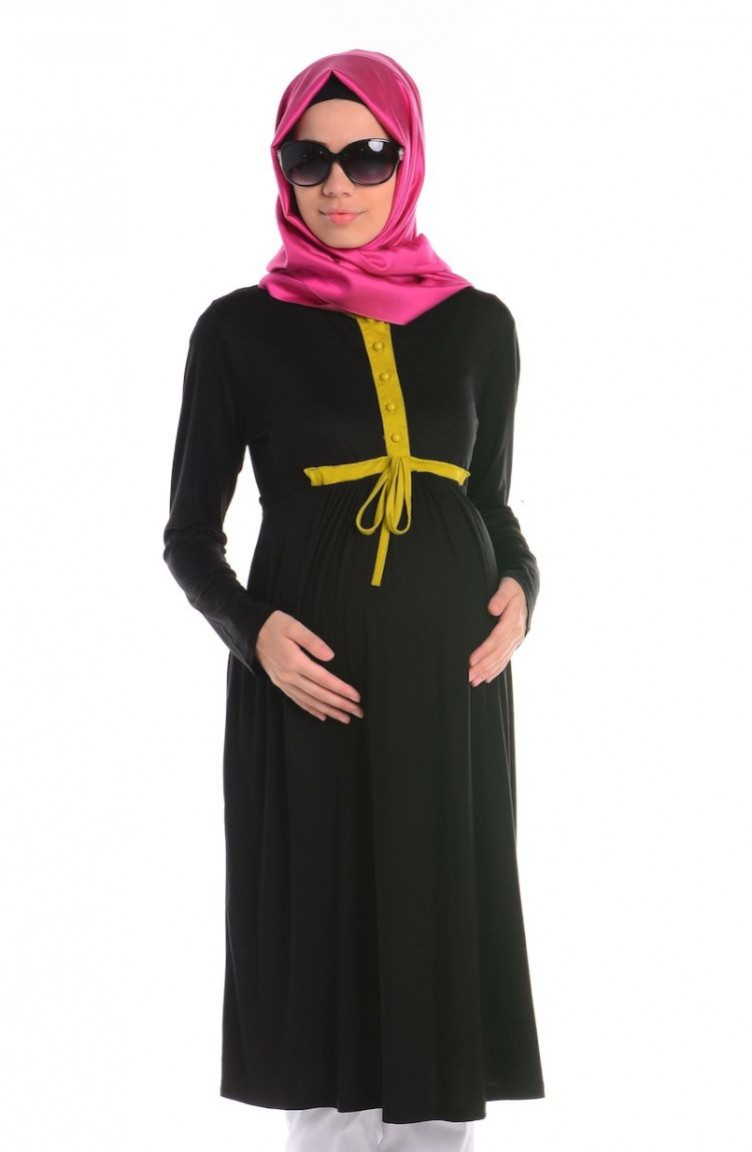 Tesettür Hamile Tunik 4000-01 Siyah