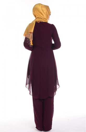 Tunik Pantolon Takım 62281-03 Mürdüm