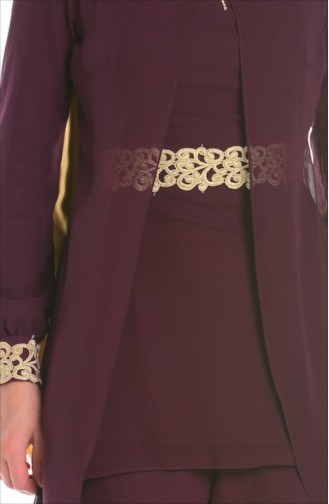 Tunik Pantolon Takım 62281-03 Mürdüm