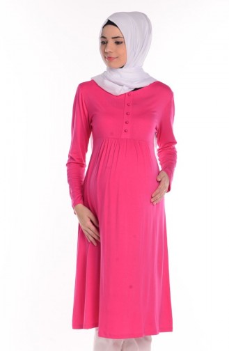 Tesettür Hamile Tunik 3996-04 Fuşya