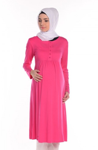 Tesettür Hamile Tunik 3996-04 Fuşya