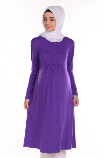 Tesettür Hamile Tunik 3996-06 Mor