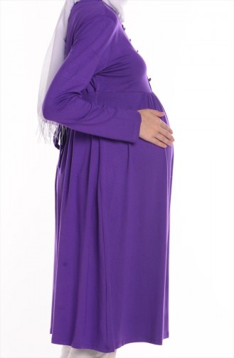 Tesettür Hamile Tunik 3996-06 Mor