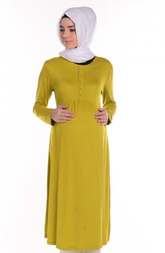 Tesettür Hamile Tunik 3996-05 Fıstık Yeşili