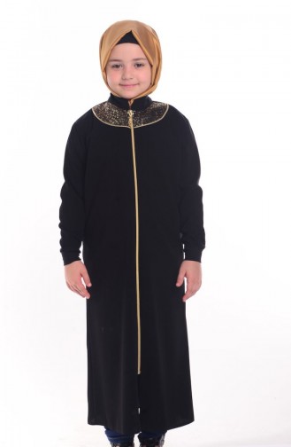 Mileny Çocuk Ferace 0401-01 Siyah Gold