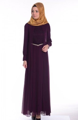 Purple Hijab Dress 52264-02