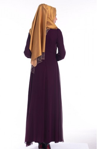Purple Hijab Dress 52264-02