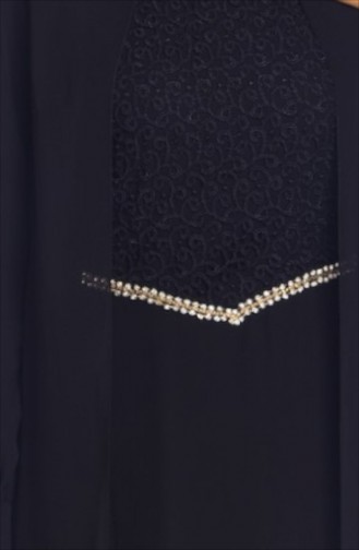 Tesettür Elbise FY 52264-04 Siyah