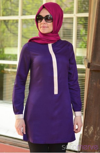 Tunikler All Day 50239-11 Mor Krem