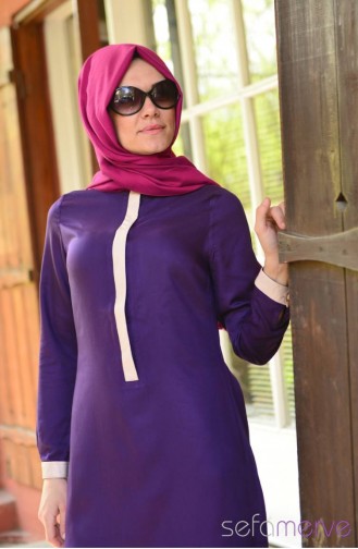 Tunikler All Day 50239-11 Mor Krem