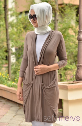 Hırka Tunik Y123108-05 Vizon