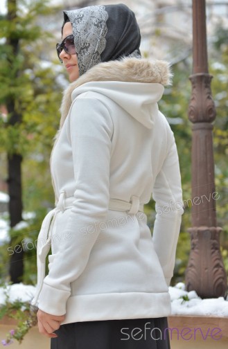 Hırka Tunik 0406-04 Beyaz