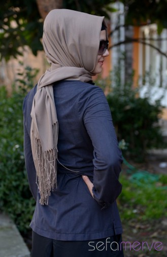 Long Tunic and Combination Shirt JNTT 3112-02 Navy Blue 3112-02 