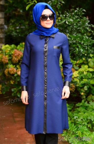 Modahanne Hijab Tunic 0896-05 Saxon Blue 0896-05