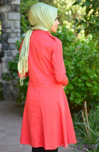 Tesettür Tunik Zernişan 4102R-02 Mercan