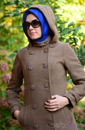 Hooded Cache Overcoat 7280-01 Mink 7280-01