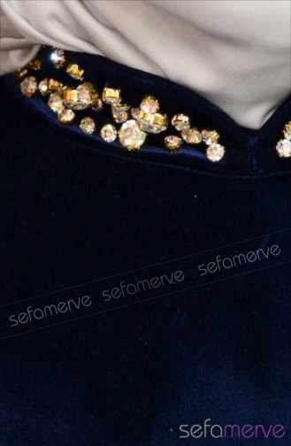 Belemir Anne Kız Kombin Elbise 7558-03 Saks