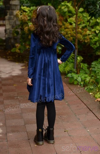 Belemir Anne Kız Kombin Elbise 7558-03 Saks