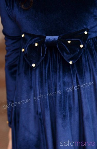 Belemir Anne Kız Kombin Elbise 7558-03 Saks