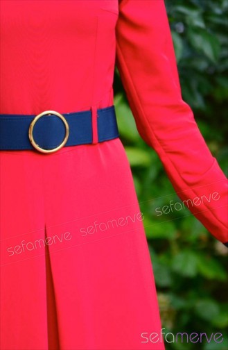 Weinrot Hijab Kleider 5269-06