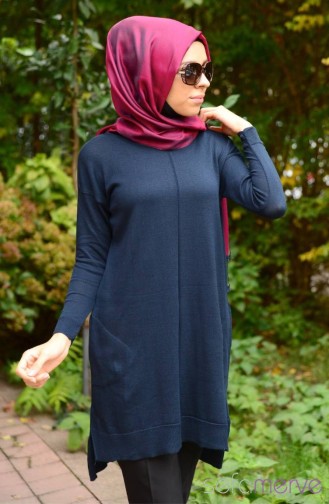 Triko Tunik 3771T-01 Lacivert