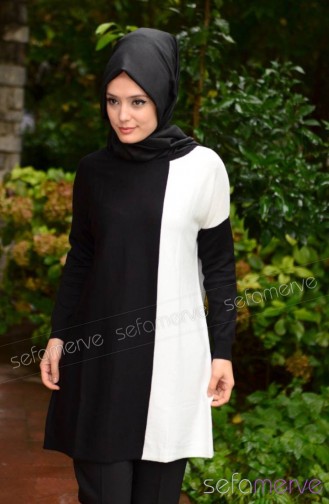 Triko Kazak 3225-05 Siyah Beyaz
