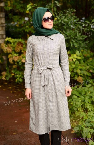 Tesettür Tunik Zernişan 4253-02 Beyaz