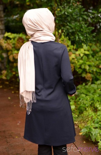 Tesettür Tunik Zernişan 4256-01 Lacivert